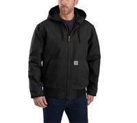Carhartt Herrenjacke Duck Active – isolierte Freizeitjacke aus ausgewaschenem Segelleinen, Schwarz L