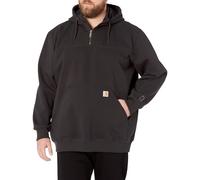 Carhartt Herren Big Rain Defender Sweatshirt, Lockerer Schnitt, Schwarz, Groß Tall, Viertelreißverschluss, Schweres Material