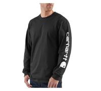 Carhartt Herren Big & Tall Signature-Sleeve Logo Langarm T-Shirt, schwarz, 4X-Groß