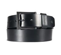 Carhartt Herren Burnished Leather Box Buckle Belt Gürtel, Schwarz mit schwarzem Finish, 36