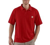 Carhartt Herren Contractor's Work Pocket Polo Shirt, Rot, S EU