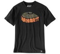 Carhartt Core Logo T-Shirt dicke Qualität XXL schwarz/grau