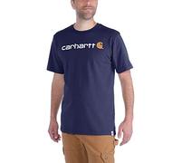 Carhartt Core Logo T-Shirt dicke Qualität M marineblau/blau