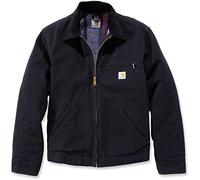 Carhartt Herren Ej001.blk Arbeitsjacke Duck Detroit Jacket mit Wolldeckenartigem Futter Schwarz L (1er Pack)