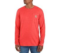 Carhartt Herren Force Relaxed Fit Midweight Langarm Pocket T-Shirt, Johannisbeere Heather, Mittel