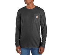 Carhartt Herren Force Relaxed Fit Midweight Long-Sleeve Pocket Arbeits-T-Shirt, Carbon Heather Gr; l