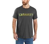 Carhartt Herren Force Relaxed Fit Midweight Short-Sleeve Block Logo Graphic T-Shirt Force Relaxed Fit Midweight Short Sleeve Pocket T-Shirt