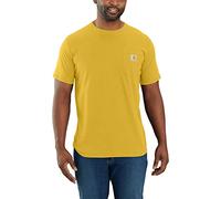 Carhartt Herren Force Relaxed Fit Midweight Short-Sleeve Pocket 104616 Arbeits-T-Shirt, Gelbes Curry, Klein
