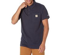 Carhartt Herren Force Relaxed Fit, Mittelschweres, Kurzärmliges Pocket Polohemd Polo Shirt, Marineblau, M EU