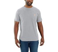 Carhartt Herren Force® Relaxed Fit, mittelschweres, kurzärmliges Pocket T-Shirt, Grau meliert, XXL