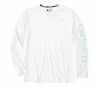 Carhartt Herren Force Sun Defender™ Lightweight Long-Sleeve Logo Graphic T-Shirt Force Sun Defender Leichtes Langarm-T-Shirt mit Logo-Grafik