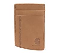 Carhartt Herren Fronttasche, strapazierfähige Canvas Geldbörse mit & ohne Geldclip, Sattelleder (braun), Einheitsgröße