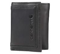 Carhartt Herren-Geldbörse aus robustem Leder mit Dreifachstich, erhältlich in Mehreren Ausführungen, Schwarz (Black), (dreifach gefaltet), Einheitsgröße