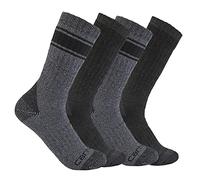 Carhartt Herren Heavyweight Crew, 4 Stück Socken, Schwarz, Large (4er Pack)