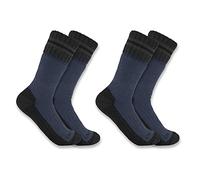 Carhartt Herren Schwere Stiefelsocken aus Synthetikwollmischung, 2 Paar, Denim, L