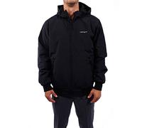 Carhartt Herren Hooded Sweatjacke, Nero (Black/White), Large