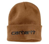 Carhartt Herren Isolierte Strickmütze mit Logo-Grafik und Umschlag, Carhartt® Braun, OFA