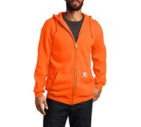 Carhartt Herren K122 Midweight Zip Front Hooded Sweatshirt, Brite Orange, Small