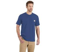 Carhartt Langärmliges, lockerer Schnitt, schweres, kurzärmliges K87-T-Shirt mit Tasche Deep Ocean S