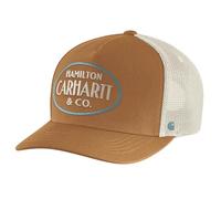Carhartt Herren-Kappe aus Twill-Mesh-Rückseite, Hamilton-Stickerei, Braun (Carhartt Brown), Einheitsgröße