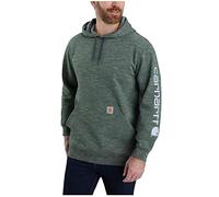 Carhartt Herren-Kapuzen-Sweatshirt aus Polyester-Baumwoll-Mischgewebe, Dehnbare Ärmel - Elm Space Dye - Gr. XS