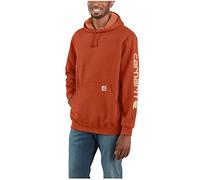 Carhartt Herren-Kapuzen-Sweatshirt aus Polyester-Baumwoll-Mischgewebe, Dehnbare Ärmel - Jasper Heather - Gr. S