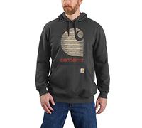 Carhartt Herren Kapuzenpullover Rain Defender C Logo Sweat, Farbe:Carbon Heather, Größe: XL