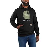 Carhartt Herren Kapuzenpullover Rain Defender C Logo Sweat, Farbe: Schwarz, Größe: L