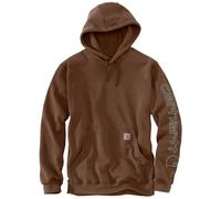 Carhartt Herren Kapuzenpullover Sleeve Logo Hooded Sweatshirt, Farbe:Mocha Heather, Größe:XL