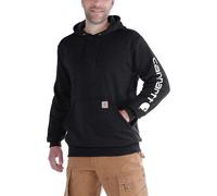 carhartt® Herren Kapuzensweater SLEEVE LOGO HOODED SWEATSHIRT, schwarz, Größe XS (Outdoorkleidung & Freizeitkleidung)