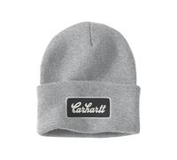 Carhartt Herren Knit Cuffed Script Patch Beanie HEATHER GREY