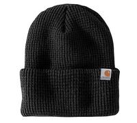 Carhartt Herren Knit Insulated Waffle Beanie Winter-Hut, Schwarz, Einheitsgröße
