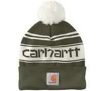 Carhartt Herren Knit pom Cuffed Logo Beanie-Mütze, Lebensbaum, Einheitsgröße