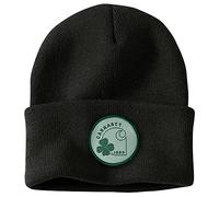 Carhartt Herren Knit Shamrock Patch Beanie Hut, Schwarz, Einheitsgröße EU