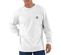 Carhartt Herren Langärmliges Taschen und lockerer Passform T-Shirt, Weiss/opulenter Garten, XL