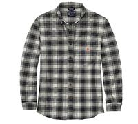 Carhartt Herren Langarmhemd Flannel L,S Plaid Shirt, Farbe:Malt, Größe:S