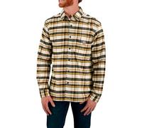 Carhartt Herren Langarmhemd Flannel L,S Plaid Shirt, Farbe:Malt, Größe:XL