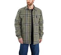 Carhartt Herren Langarmhemd Flannel Sherpa Lined Shirt, Farbe:Basil, Größe: XXL