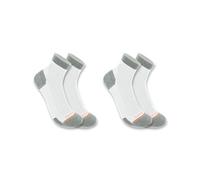 Carhartt Herren Lightweight Durable Quarter 2 Pack 1 Paar Socken, Weiss/opulenter Garten, X-Large (2er Pack)