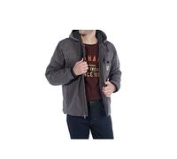 Carhartt, Herren, Lockere Arbeitsjacke aus ausgewaschenem Segelleinen mit Sherpa-Futter, Kiesel, XL