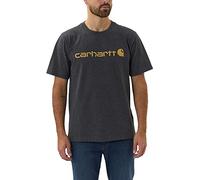 Carhartt, Herren, Lockeres, schweres, kurzärmliges T-Shirt mit Logo-Grafik, Anthrazit meliert, XS