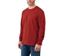 Carhartt SLEEVE LOGO T-SHIRT L/S EK231 - Größe M - Farbe chili pepper heather