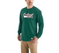 Carhartt Herren Long-Sleeve Script Graphic T-Shirt, North Woods Heather, L