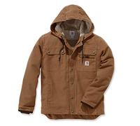Carhartt, Herren, Loose-Fit Arbeitsjacke aus gewaschenem Canvas mit Sherpa-Futter, Carhartt® Farbe: Braun, Größe XL