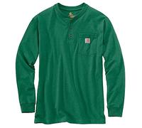 Carhartt Herren Loose Fit Heavyweight Long-Sleeve Pocket Henley T-Shirt Hemd, North Woods Heather, Large Hoch