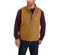 Carhartt Herren Loose Fit Washed Duck Sherpa-Lined Weste, Carhartt® Braun, L