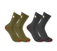 Carhartt Herren Midweight Logo Crew Sock 2 Pack Socken
