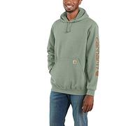 Carhartt Herren Midweight Sleeve Logo Hooded Sweatshirt (Regular and Big & Tall Sizes) Kapuzenpullover, Leaf Green Heather, XXL