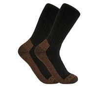Carhartt Herren Midweight Steel Toe 2 Pack Socken, Schwarz, Large
