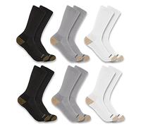 Carhartt Herren Midweight Synthetic Blend Crew 6 Pack 1 Paar Socken, Sortiert 1, Large (6er Pack)